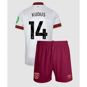 West Ham United Mohammed Kudus #14 Rezervni Dres za Dječji 2024-25 Kratak Rukavima (+ kratke hlače)